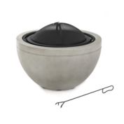 Concrete Wood-Burning Fire Pit in Grey