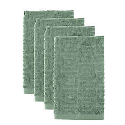 The Novogratz Corbel Sage 4-Piece Hand Towel Set