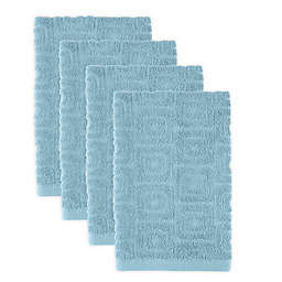 Blue Lagoon 6 pc Towel Wash Cloth Set Pink Microfiber Spa Collection Rose Blush 
