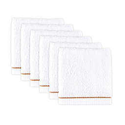 The Novogratz Waverly Tile 6-Piece Washcloth Set in White