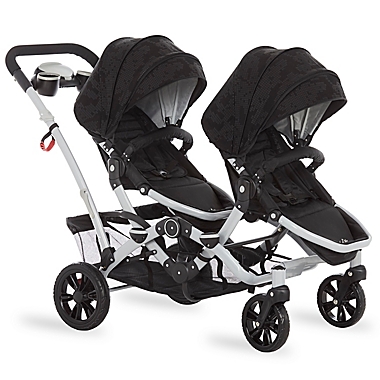 Dream on Me Track Tandem Stroller Face to Face Edition in Black. View a larger version of this product image.