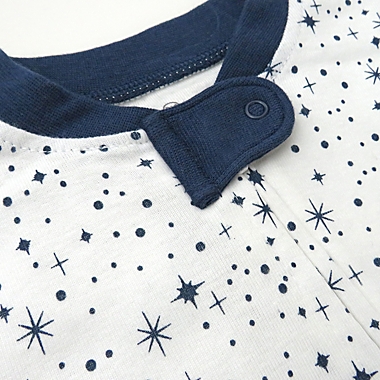 Honest&reg; Size 24M 2-Pack Stars Organic Cotton Snug-Fit Footed Pajamas in Navy/White. View a larger version of this product image.