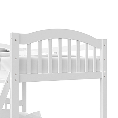 Storkcraft Long Horn Twin Bunk Bed in White. View a larger version of this product image.