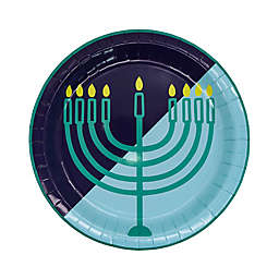 H for Happy™ 12-Count Menorah Hanukkah Dinner Plates