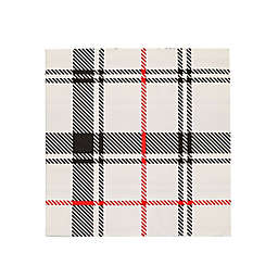 Bee & Willow™ 36-Count Christmas Plaid Disposable Lunch Napkins in Black