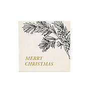 Bee &amp; Willow&trade; Merry Christmas Beverage Napkins in Ivory (Set of 36)