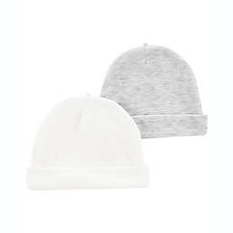 carter's® Size 0-3M 2-Pack Beanie Caps in White