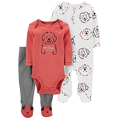 Carter's 3 Piece Penguin Thermal Set for Baby Boys Jacket Bodysuit Pants 