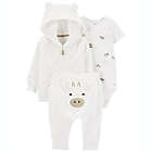 Alternate image 0 for carter&#39;s&reg; Size 6M 3-Piece Terry Little Cardigan Set in White