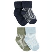 carter's&reg; 2-Pack Foldover Cuff Chenille Booties