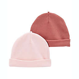 carter's® Size 0-3M 2-Pack Caps in Pink
