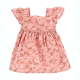 OshKosh B'gosh® Size 18M 2-Piece Floral Square Neck Dress and Diaper Cover Set in Orange