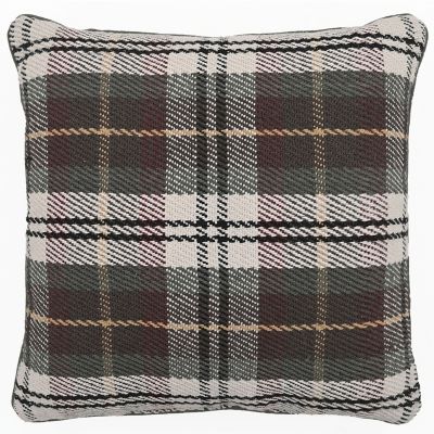 Bee &amp; Willow&trade; Plaid Outdoor Square Throw Pillow in Green/Rust