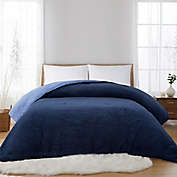 Home Reversible Sherpa Comforter Full/Queen in Blue