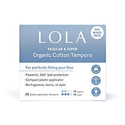 LOLA 20-Count Regular and Super Organic Cotton Tampons