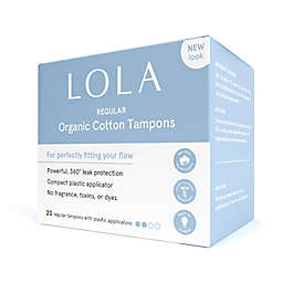 LOLA 20-Count Regular Organic Cotton Compact Tampons