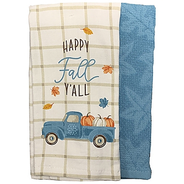 Harvest Cotton Happy Fall Multicolor Kitchen Towels (Set of 2). View a larger version of this product image.