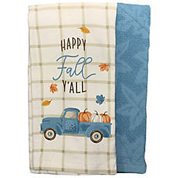 Harvest Cotton Happy Fall Multicolor Kitchen Towels (Set of 2)