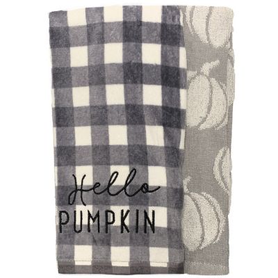 Harvest Cotton Hello Pumpkin Multicolor Kitchen Towels (Set of 2)