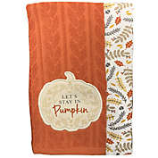 Harvest Cotton Let&#39;s Stay In Pumpkin Multicolor Kitchen Towels (Set of 2)