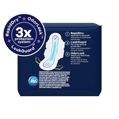 Always&reg; 16-Count Ultra Thin Size 4 Overnight Pads. View a larger version of this product image.