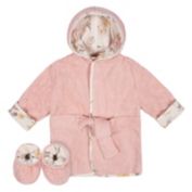 Just Born&reg; Size 0-9M 2-Piece Woven Hooded Robe and Booties Set