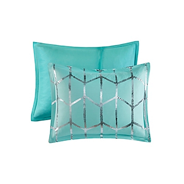 Intelligent Design Raina 5-Piece King/California King Comforter Set in Aqua/Silver. View a larger version of this product image.