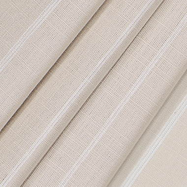 Everhome&trade; Milo Stripe 84-Inch Rod Pocket Window Curtain Panel in Peyote/White. View a larger version of this product image.