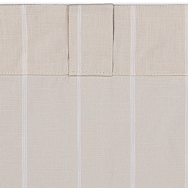 Everhome&trade; Milo Stripe 84-Inch Rod Pocket Window Curtain Panel in Peyote/White. View a larger version of this product image.