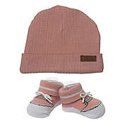 Little Me&trade; Size 0-12M 2-Piece Beanie Hat and Bootie Set in Pink