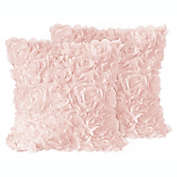 Sweet Jojo Designs&reg; Floral Throw Pillows in Rose Pink (Set of 2)