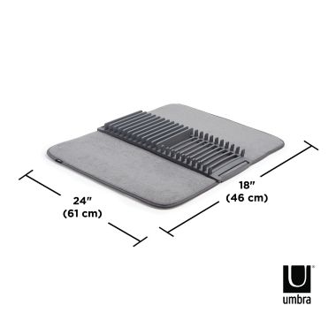 Umbra&reg; U Dry Drying Rack with Mat in Charcoal. View a larger version of this product image.