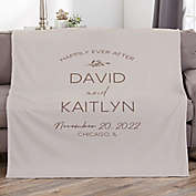 Natural Love Personalized Wedding 50-Inch x 60-Inch Plush Fleece Blanket