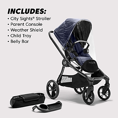 Baby Jogger&reg; City Sights&reg; Stroller Commuter Bundle in Navy. View a larger version of this product image.
