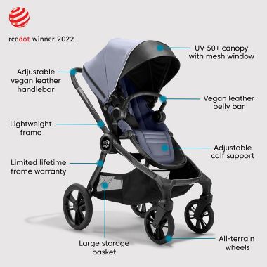 Baby Jogger&reg; City Sights&reg; Stroller Commuter Bundle in Navy. View a larger version of this product image.