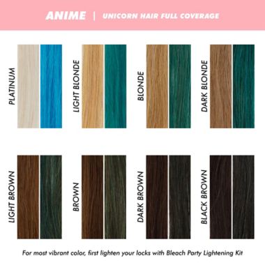 Lime Crime&reg; 6.76 fl. oz. Unicorn Hair Full Coverage in Anime Blue. View a larger version of this product image.