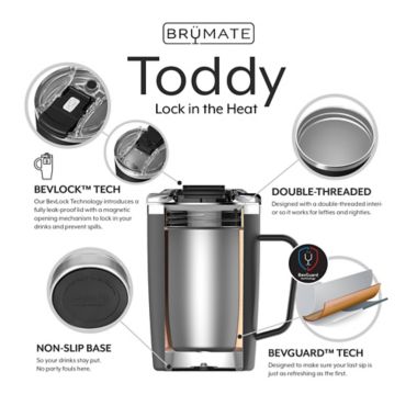 BruMate Toddy 16 oz. Insulated Mug in Matte Grey. View a larger version of this product image.