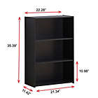 Alternate image 2 for Simply Essential&trade; Basic 3-Shelf Bookcase in Black