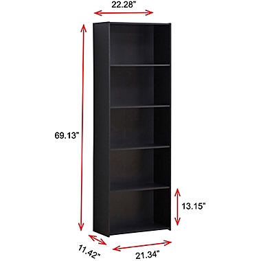 Simply Essential&trade; Basic 5-Shelf Bookcase in Black. View a larger version of this product image.