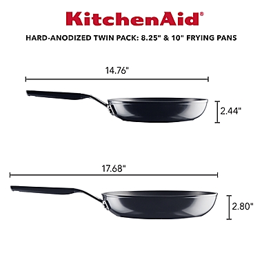 KitchenAid&reg; Nonstick Hard Anodized Aluminum 2-Piece Fry Pan Set. View a larger version of this product image.