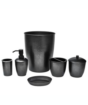 Bote de basura de acero laminado Lifestyle Home™ color negro