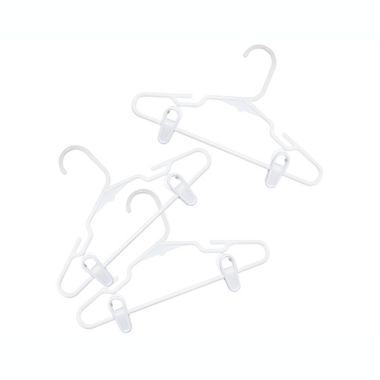 mighty goods&trade; 3-Pack Children's Hangers with Clips in White. View a larger version of this product image.