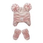 Alternate image 0 for NYGB Cuddler Size 2T-4T Double PomPom Hat &amp; Mittens Set in Rose Quartz