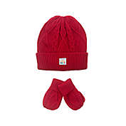 NYGB&trade; 2-Piece Fisherman Cable Knit Hat and Mitten Set
