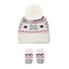 Alternate image 0 for NYGB&trade; Size 2T-4T 2-Piece Snowflake Pom-Pom Hat and Mitten Set in Ivory
