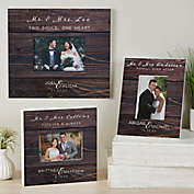 Rustic Elegance Personalized Wedding 5-Inch x 7-Inch Vertical Wall Frame
