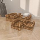 Alternate image 1 for Ridge Road D&eacute;cor 4-Piece Braided/Woven Seagrass Basket Set