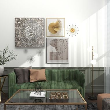 Ridge Road D&eacute;cor Beaded Burst Wall Clock. View a larger version of this product image.