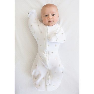 Swaddle Designs Size 0-3M Pink Floral Arms Up Half-Length Sleeves Transitional Swaddle Sack. View a larger version of this product image.