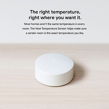 Google Nest Temperature Sensor in White. View a larger version of this product image.